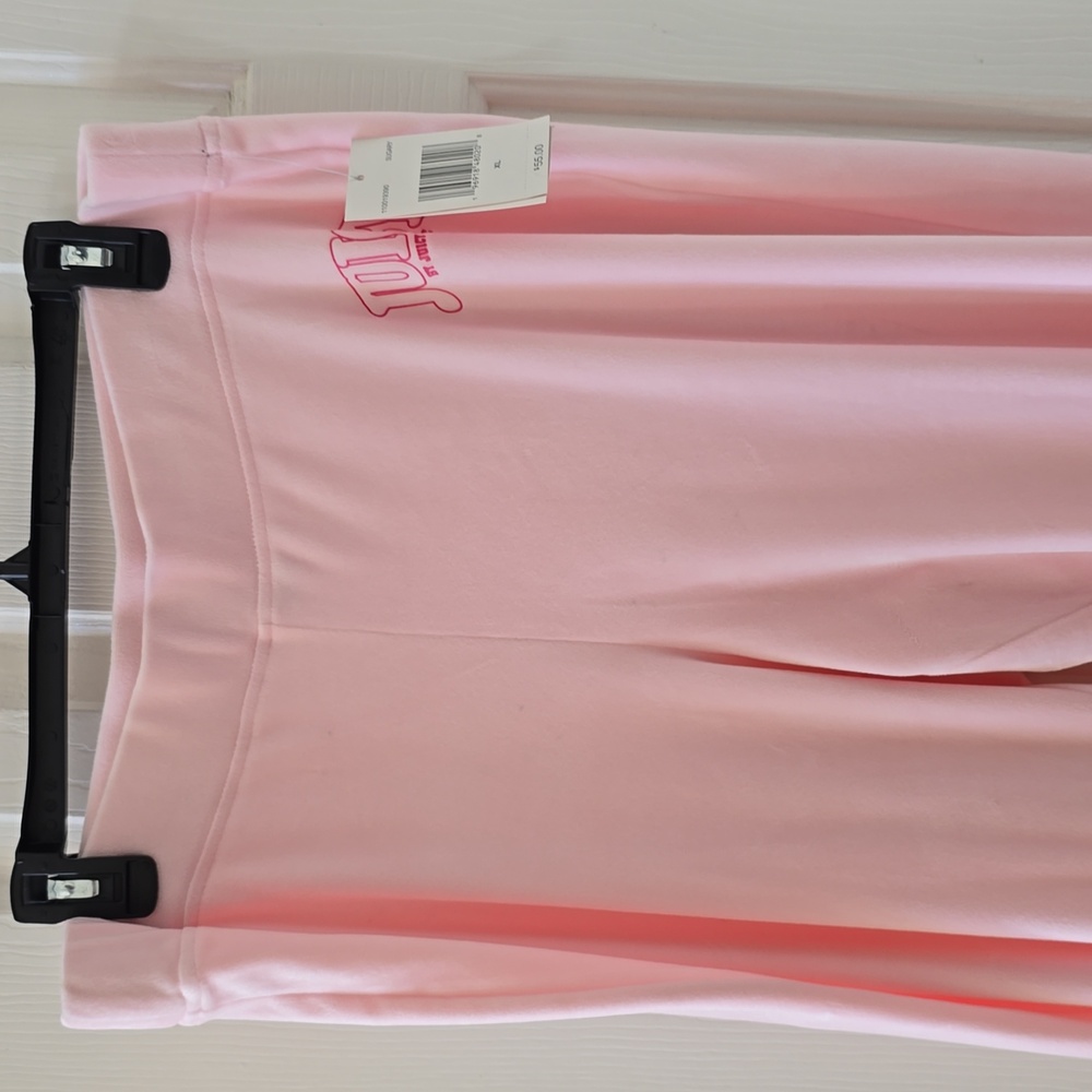 JUICY COUTURE BRAND WOMEN'S JUNIOR PINK VELVETEEN LOUNGE PANTS SIZE XL
